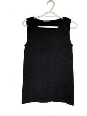 Fashion Aid Black Seamless Tank Top Sleeveless Scoop Neck Stretch Layering Shell